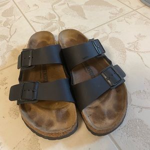 brand new black two strap birkenstocks
